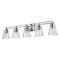 Z-Lite Lyna Vanity, 5-Light, 38.75 In.W x 6.5 In.L x 9 In.H, Chrome /Clear 823-5V-CH - alternate 3